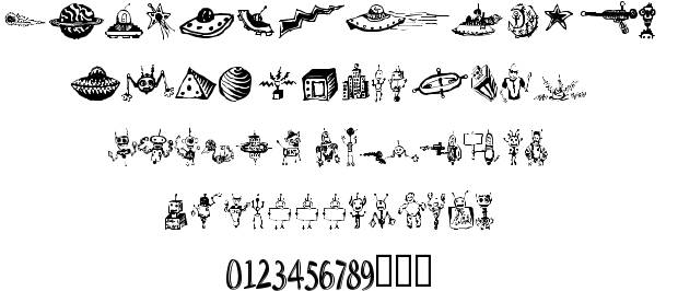 Space Woozies Extras Font