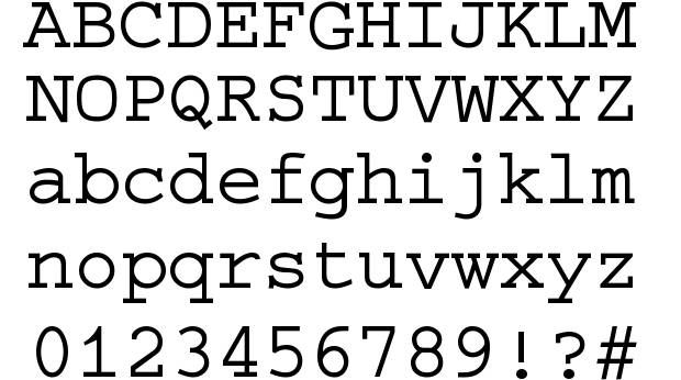 Selectric font