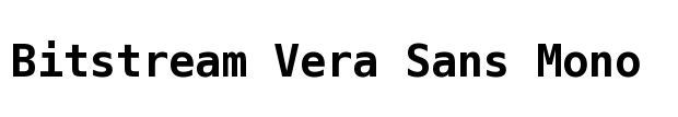 Bitstream Vera Sans Mono font